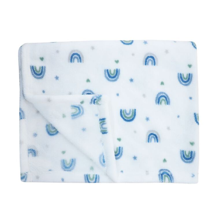 Babywise Coral Fleece Baby Blanket Rainbow, , hi-res