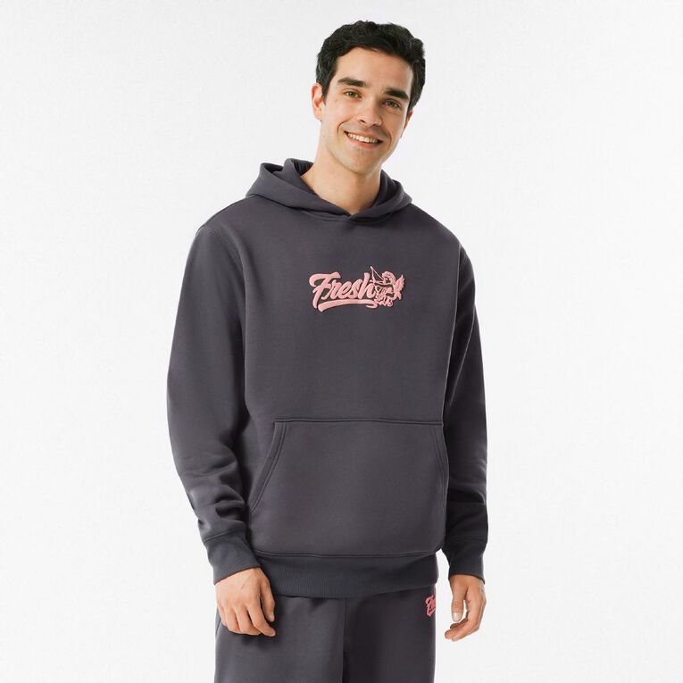 Garage Men's Fresh Hooded Sweat Graphic, Grey Dark, hi-res