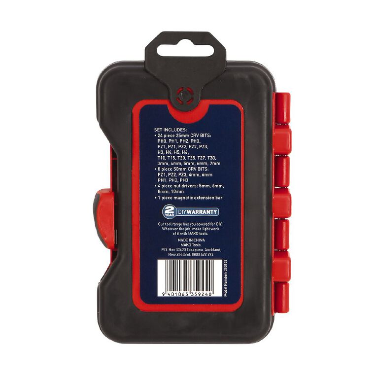Mako 37 Piece Screwdriver Bit Set, , hi-res