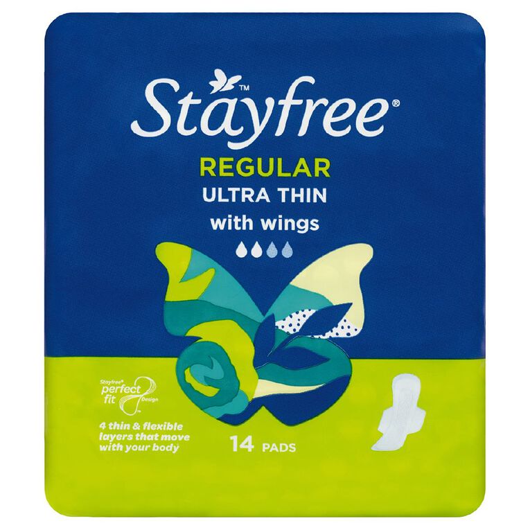Stayfree Ultra-Thin Regular Wing 14 Pack, , hi-res
