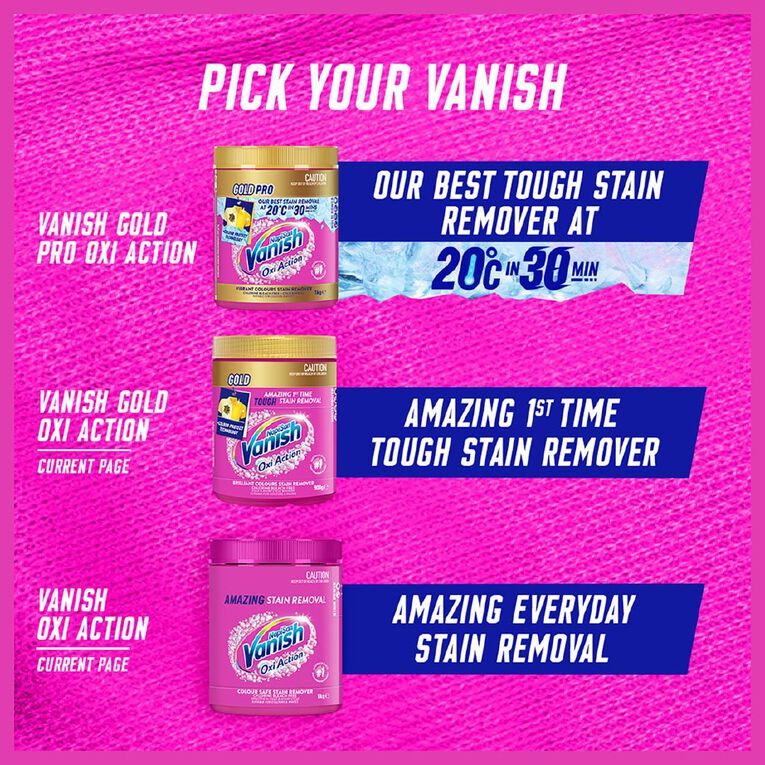 Vanish Napisan Oxi Action Stain Remover Powder Laundry Booster 3kg, , hi-res
