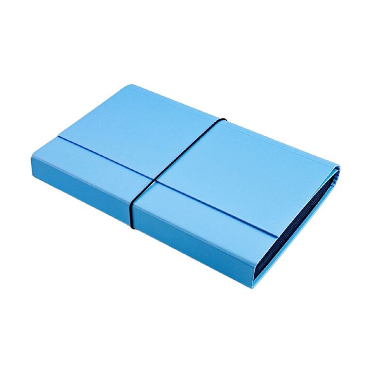 WS Expanding File 6 Pockets Blue A4, , hi-res