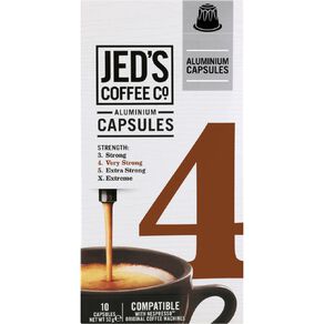 Jed's No.4 Very Strong Coffee Capsules 10 Pack