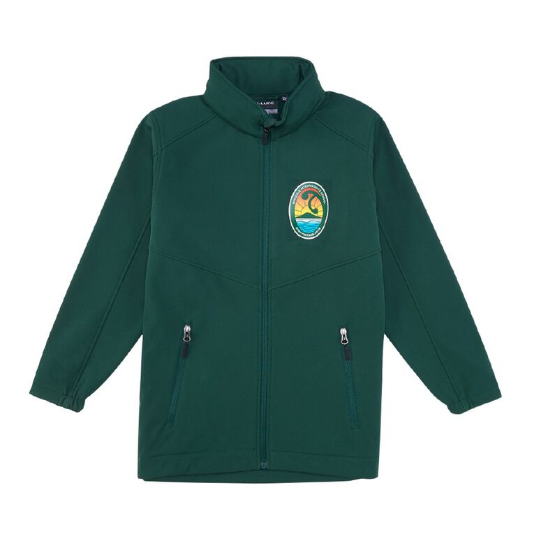 Schooltex Birkdale Intermediate Softshell Jacket with Embroidery, Bottle Green, hi-res