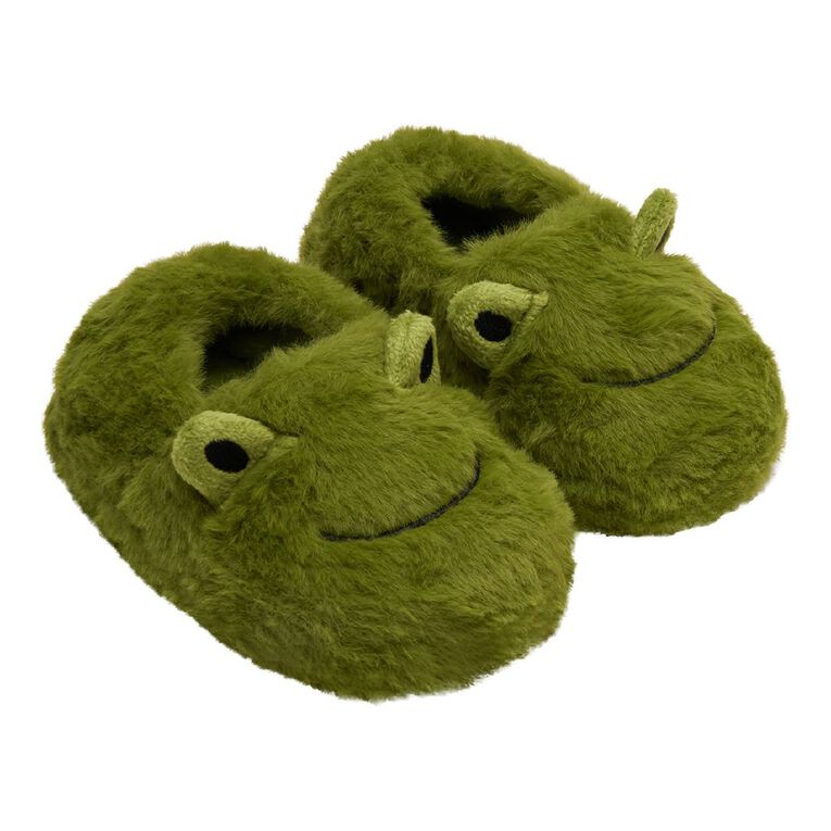 Young Original Junior Kids' Froggy Closed Back Slippers, Green, hi-res