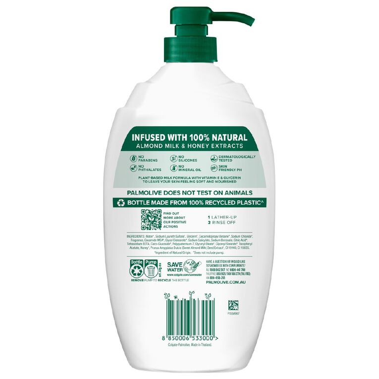 Palmolive Milk and Honey Bodywash 1L, , hi-res