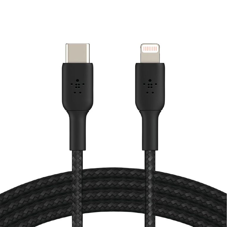 Belkin BoostCharge USB-C to Lightning Braided Cable 1M Black, , hi-res