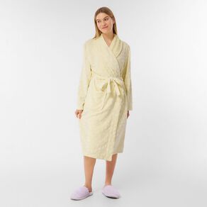 H&H Women's Coral Fleece Jacquard Robe