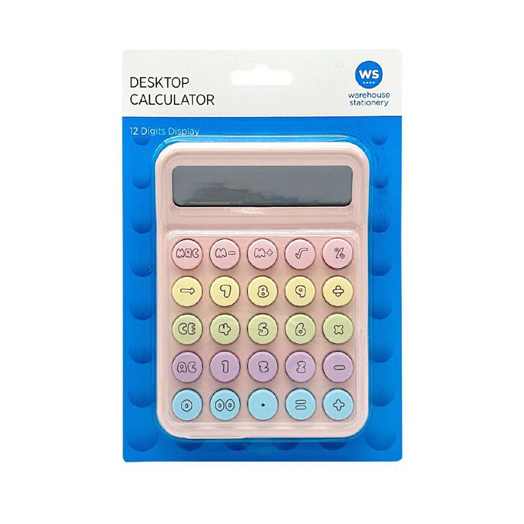 WS Desktop Calculator Pastel Yellow, , hi-res
