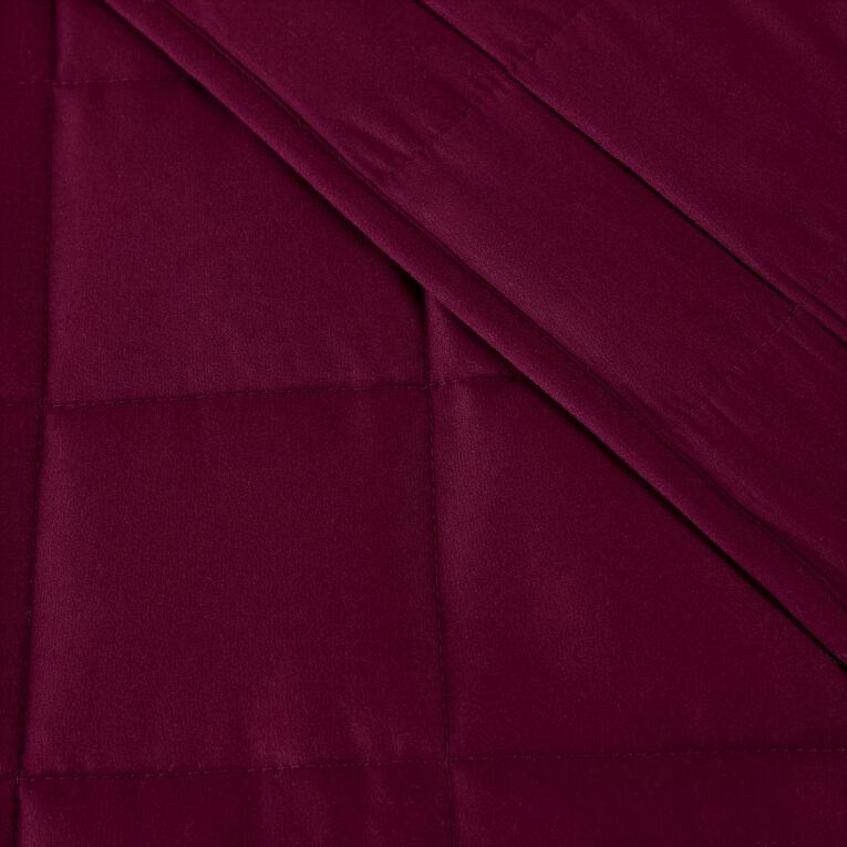 Living & Co Microfibre 3 Piece Comforter Set Purple Mid Queen, , hi-res