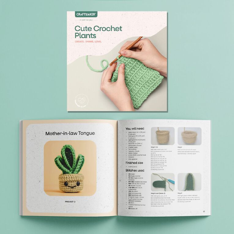 Craft Maker Cute Crochet Plants Kit, , hi-res