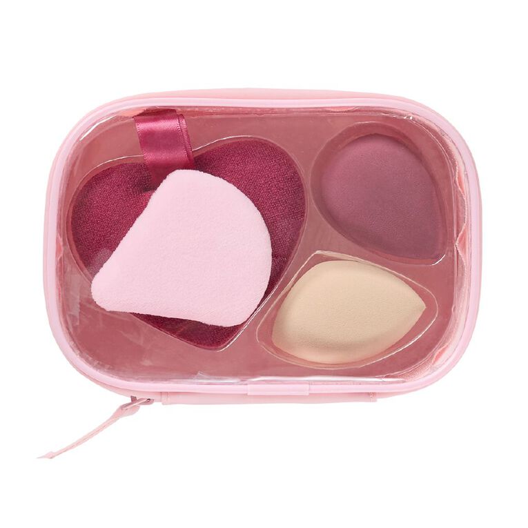 Poppi Beauty Blender and Powder Puff Set Burgundy, , hi-res