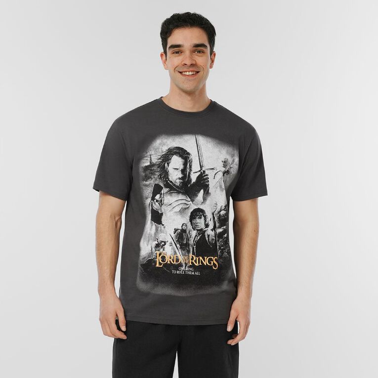 Lord Of The Rings Men's Tee, Grey Dark, hi-res