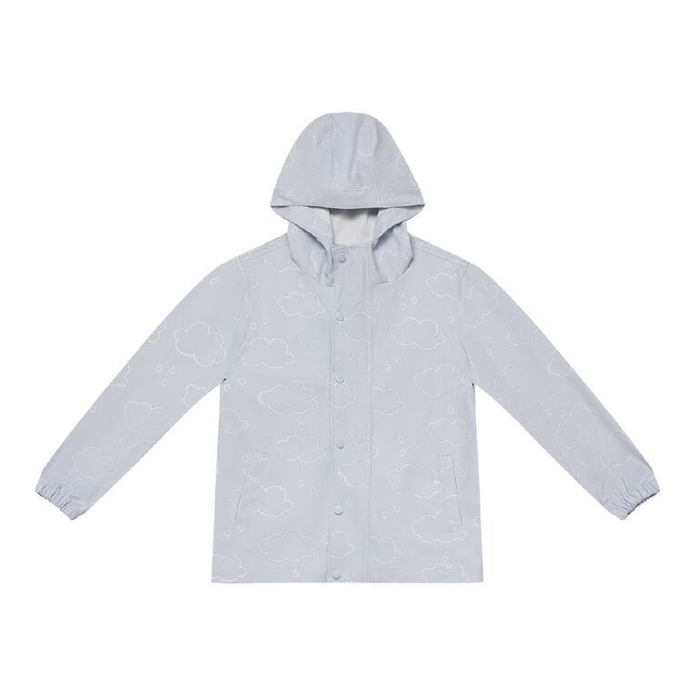 Young Original Waterproof Printed Raincoat, Blue Light, hi-res