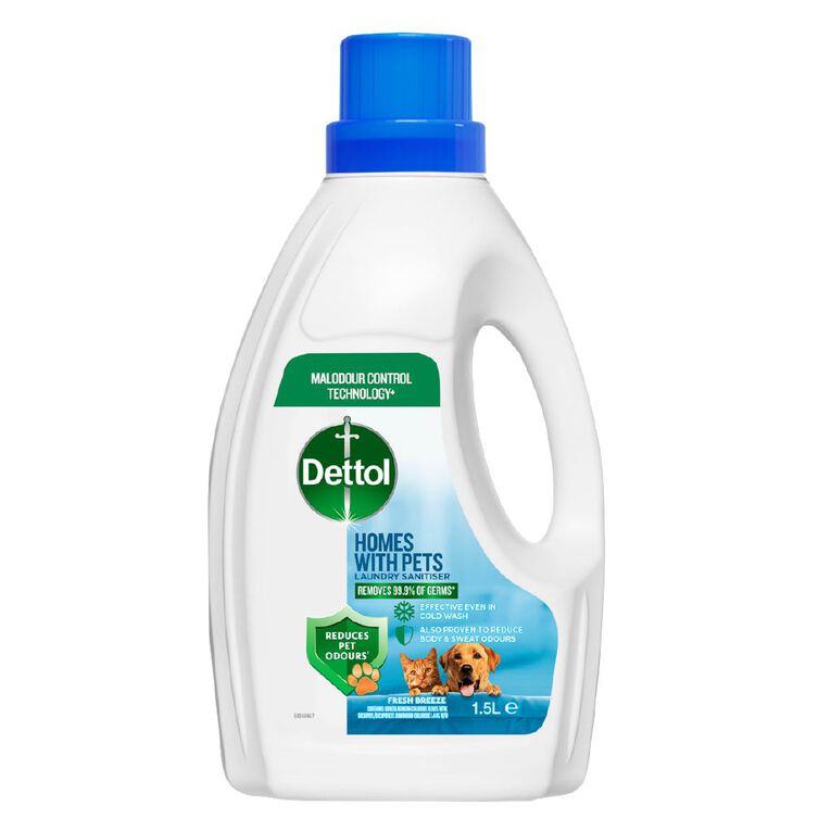 Dettol Homes with Pets Laundry Sanitiser Fresh Breeze 1.5L, , hi-res