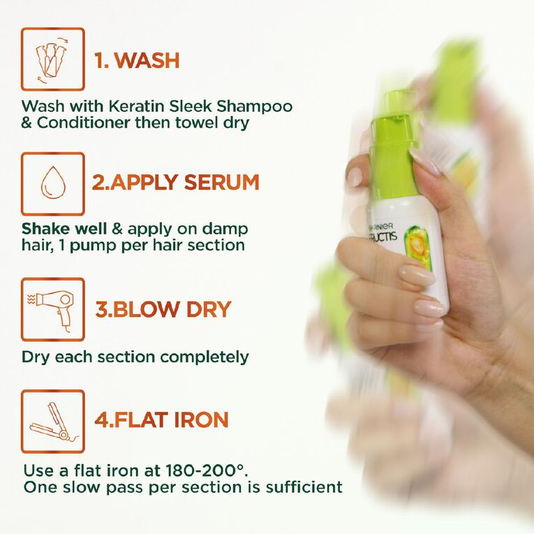Garnier Fructis Keratin Sleek Serum 50ml, , hi-res
