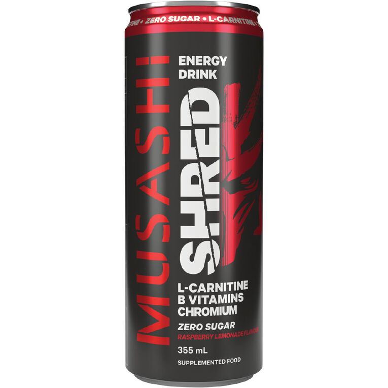Musashi Shred Energy Raspberry Lemonade 355ml, , hi-res