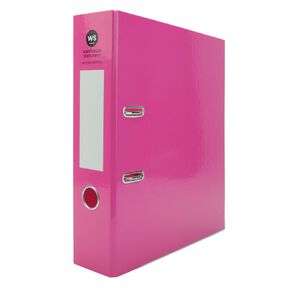WS Colour Pop Lever Arch File A4 Pink Pink
