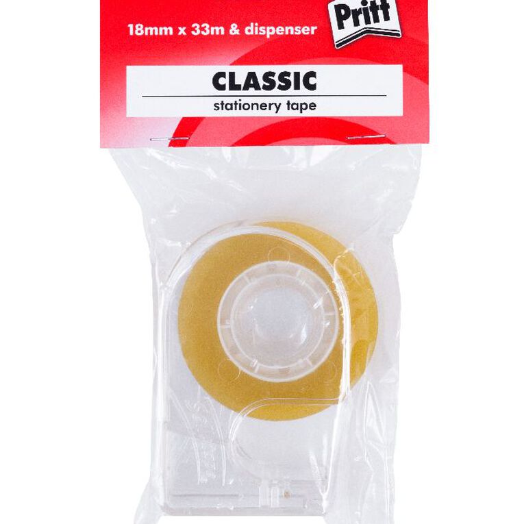 Pritt Stationery Tape 18mm x 33m On Dispenser Clear, , hi-res