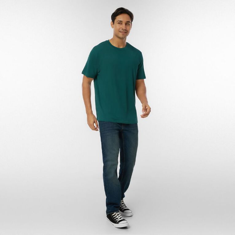H&H Men's Regular Fit Crew Neck Tee, Green Dark, hi-res