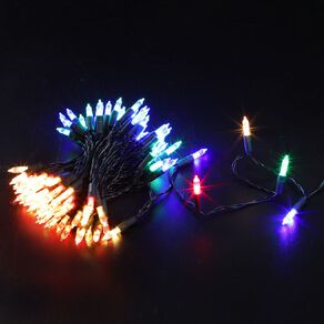 Wonderland Plug-in Christmas String Fairy Lights Multi-Coloured 10.9m