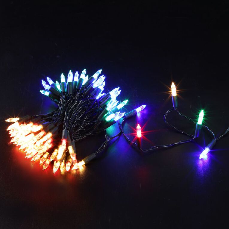 Wonderland Plug-in Christmas String Fairy Lights Multi-Coloured 10.9m, , hi-res