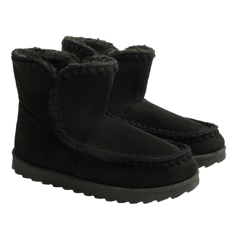 H&H Women's Bannie Slipper Boots, Black, hi-res
