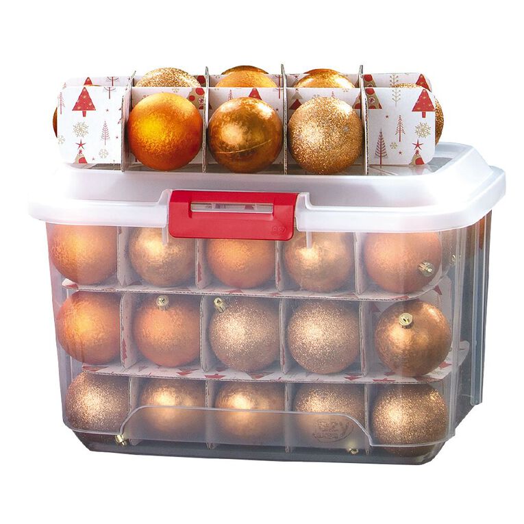 Living & Co Christmas Ornament Storage Box 31L 31L, , hi-res