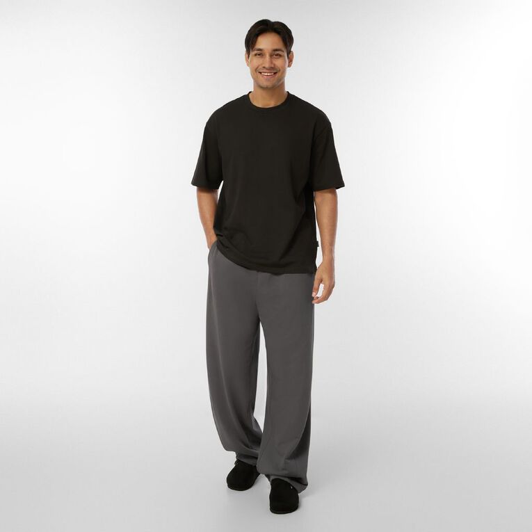 Garage Men's Fleece Barrel Leg Pants, Grey Dark DarkShadow, hi-res