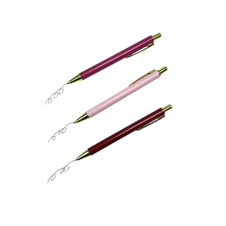 Uniti Stationery Country Calling Metal Pens 3 Pack, , hi-res