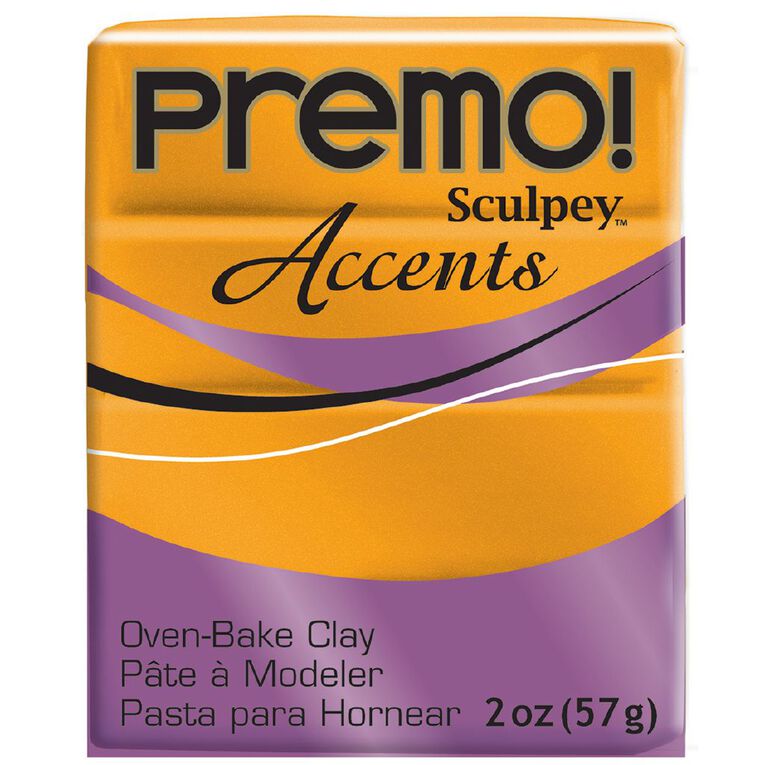 Sculpey Premo Accent Clay 57g Gold, , hi-res