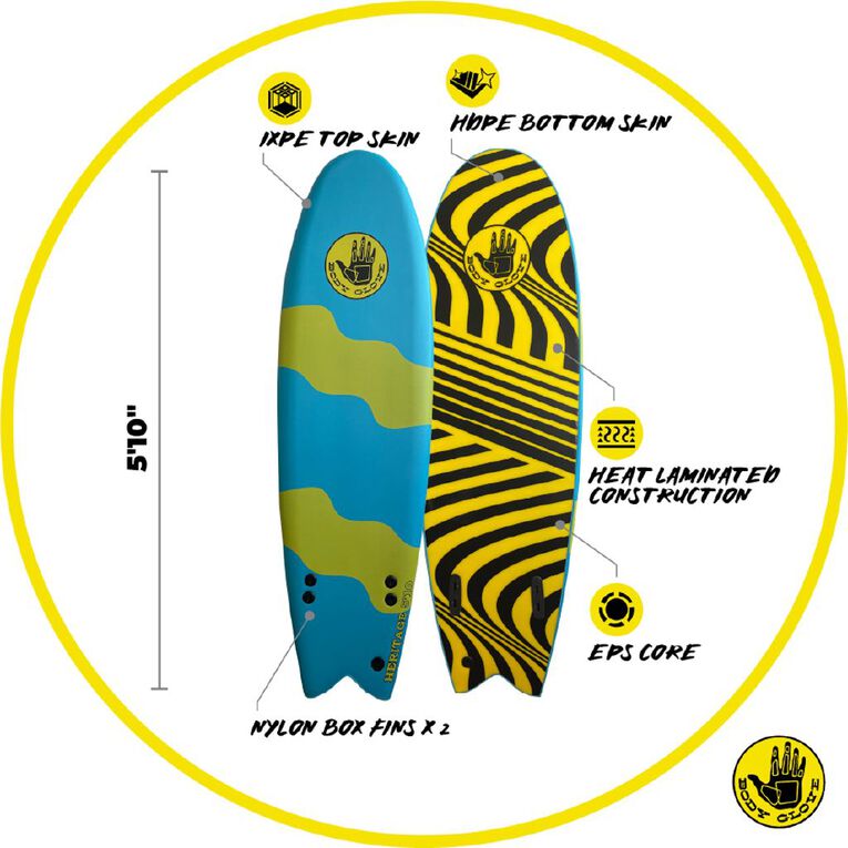 Body Glove Soft Top Surfboard 5ft10in, , hi-res