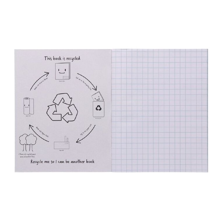 WS Exercise Book 1H4 10mm Quad 28 Leaf Blue, , hi-res