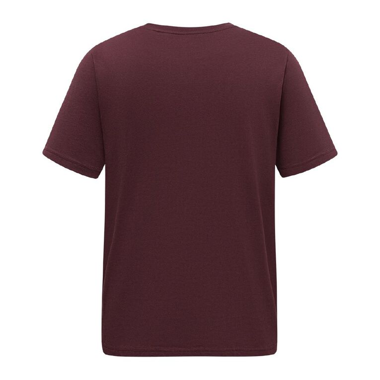 H&H Men's Regular Fit Crew Neck Tee, Red Dark, hi-res
