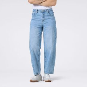 H&H Women's Barrel Leg Mid Rise Jeans