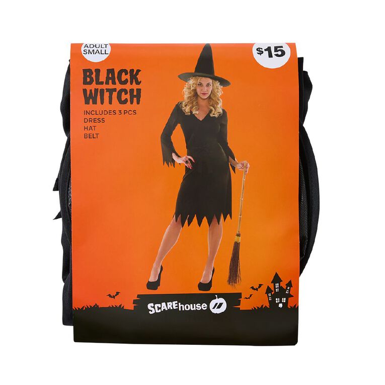 Scarehouse Black Witch Costume Adult Small, , hi-res