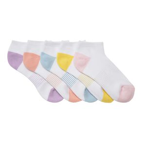 Active Intent Girls' Cushioned Low Cut Socks 5 Pack