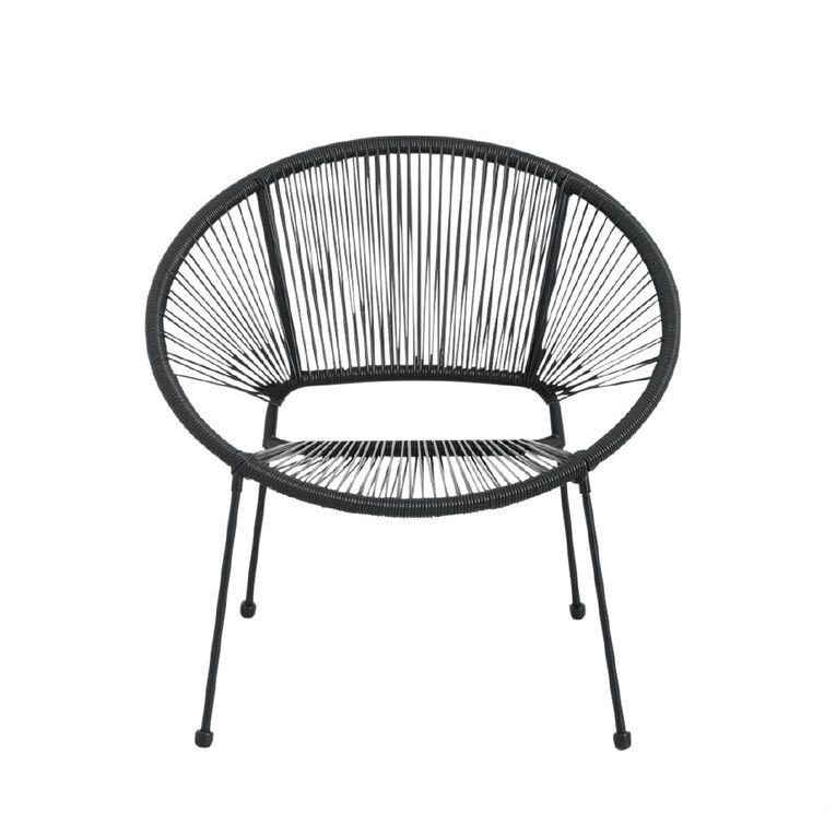 Living & Co Acapulco Chair Black, , hi-res