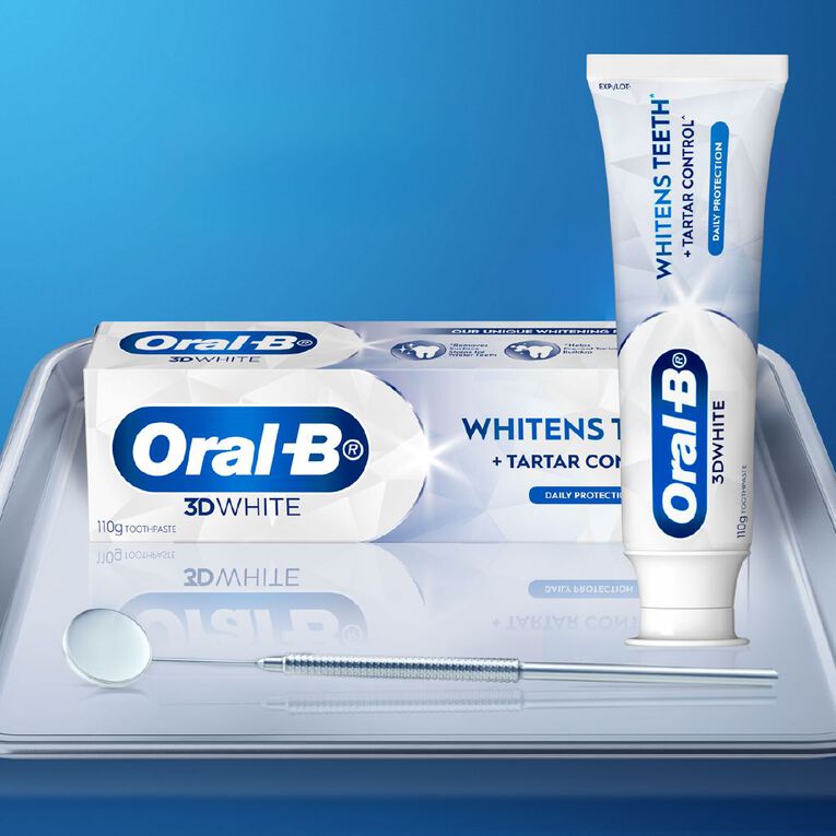 Oral-B 3D White Daily Protection Toothpaste 110g, , hi-res