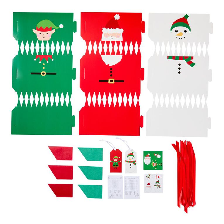 Wonderland Do-It-Youself Christmas Crackers Assorted 6 Pack, , hi-res