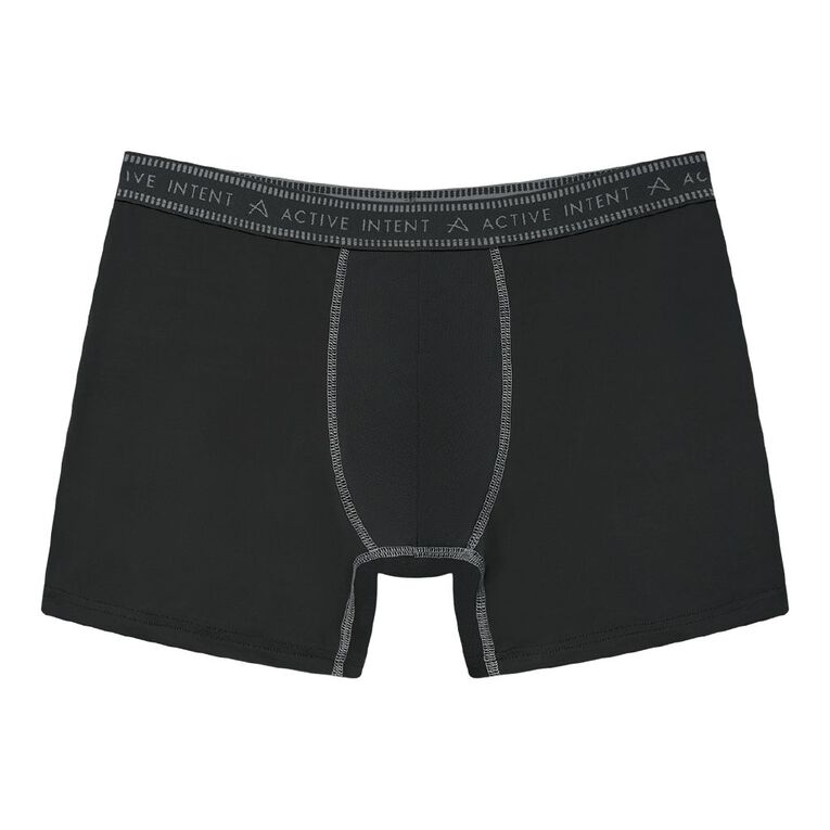 Active Intent Men's Performance Mesh Insert Regular Length Trunks, Grey Dark, hi-res