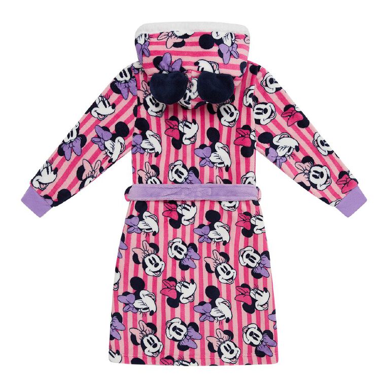 Minnie Mouse Girls' Coral Fleece Robe, Pink Light, hi-res