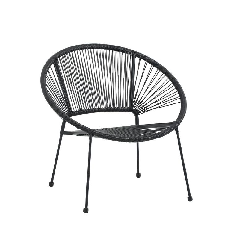 Living & Co Acapulco Chair Black, , hi-res