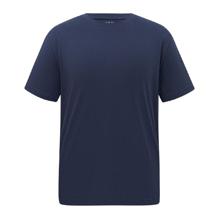 H&H Men's Regular Fit Crew Neck Tee, Blue Dark Blk Iris, hi-res