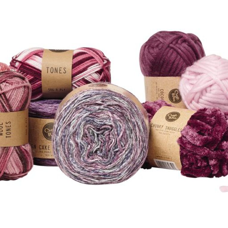 Uniti Double Knit Family Yarn Burgundy 50g, , hi-res