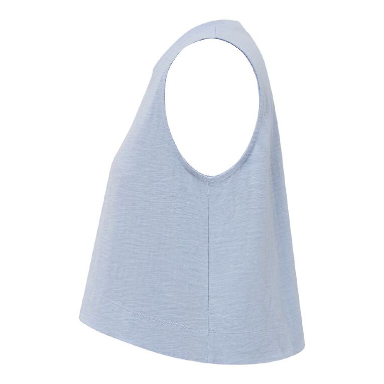 H&H Maternity Crop Tank, Blue Light, hi-res