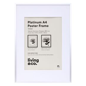 Living & Co Platinum Poster Frame A3/A4 Silver