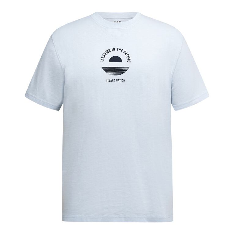 H&H Men's Slub Graphic Tee, Blue Light, hi-res