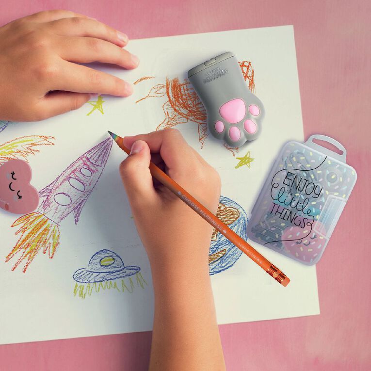 Legami Pencil Sharpener With Container Meow Pink, , hi-res