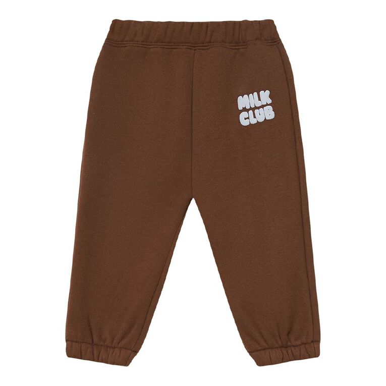Young Original Babies' Heavy Fleece Trackpants, Brown Dark, hi-res